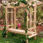 6 Foot Traditional Arbor with Bench | Garden seating, Garden arbor .