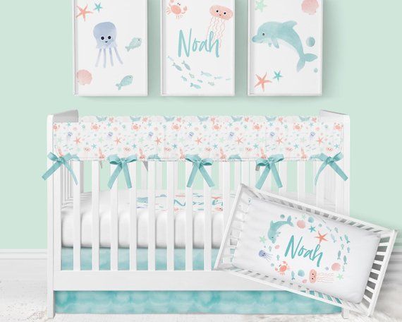 Boy Crib Bedding Ocean Nursery Neutral Baby Bedding | Etsy | Baby .