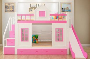 Wood Bunk Bed with Stairs and Slide option | Bunk bed with slide .