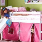 Elena Loft Bed with Slide and Pink Te