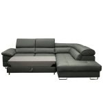 Shop COSTA Leather Sectional Sleeper Sofa, Right Corner .