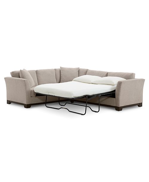 Furniture Elliot II 108" Fabric 2-Pc. Sleeper Sofa Sectional .