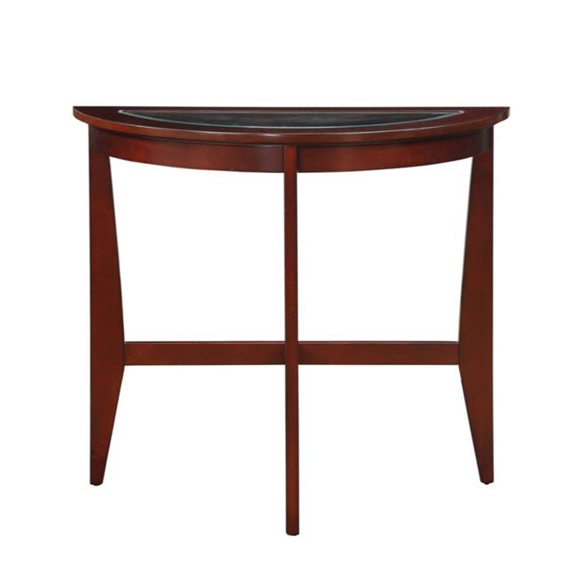 Benzara BM191267 Wooden Half Moon Shaped Console Table with .