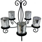 Amazon.com: New 5 Glass Votive Candle Holder Hanging Chandelier .