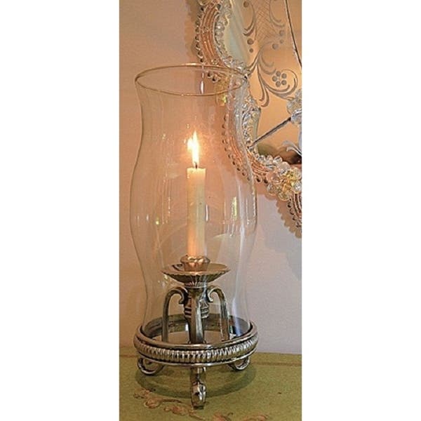 Shop Hanging Hurricane Lamp Satin Nickel - Overstock - 235719