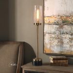 Shop Uttermost Selane Plated Antique Brass 1-light Hurricane Lamp .