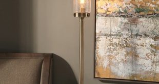 Shop Uttermost Selane Plated Antique Brass 1-light Hurricane Lamp .