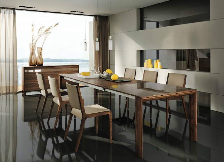 Wooden furniture in a Contemporary Setti