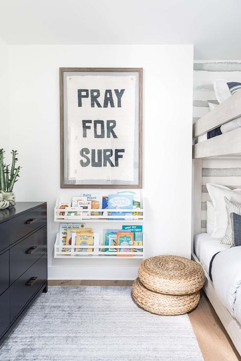 White and Gray Boys Room with Black Dresser - Transitional - Boy's .