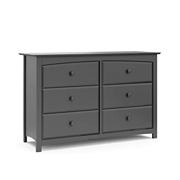 Amazon.com : StorkCraft Kenton 6 Drawer Universal Dresser, Gray .