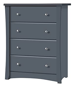 Amazon.com : Storkcraft Crescent 4 Drawer Chest, Grey Kids Bedroom .