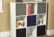 TMS Utility Kids Bookshelf with 5 Fabric Storage Bins, Multiple .