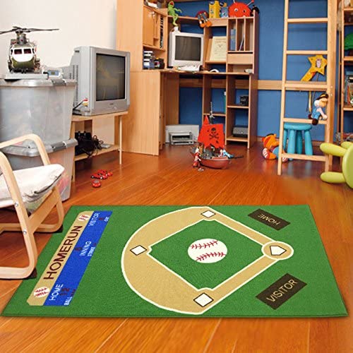 Amazon.com: Furnish My Place 710 Baseball 3'3"x5' Play Area Rug .