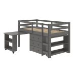 Donco Kids Dark Grey Twin Low Loft Bed-760-TDG - The Home Dep