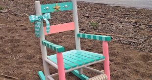 Hand-painted Rocking Chair, Kids Rocking Chair, Nautical Nursery .