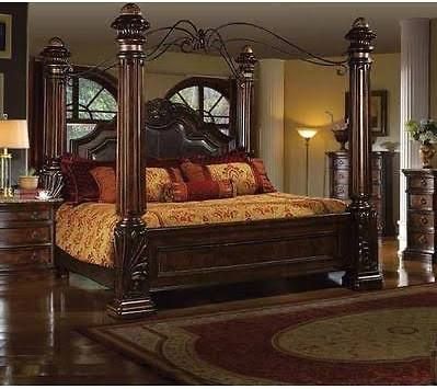 canopy bed king size wood | Canopy bedroom sets, King size bedroom .