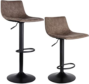 Amazon.com: SUPERJARE Set of 2 Bar Stools, Swivel Barstool Chairs .