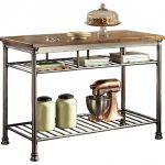 Classic French Style Hardwood Butcher Block Top Metal Kitchen .