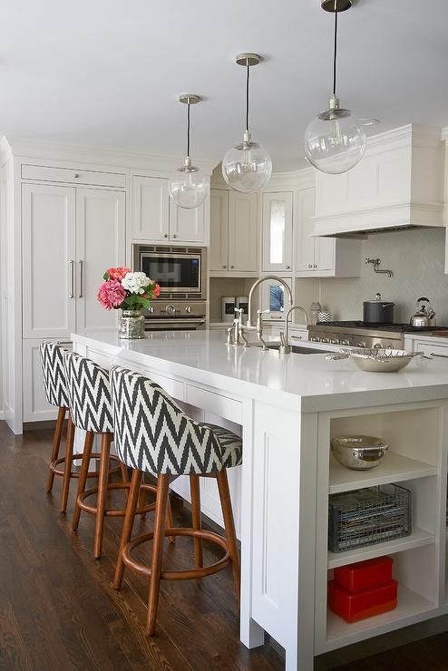 Chevron Counter Stools - Transitional - Kitchen - Benjamin Moore .