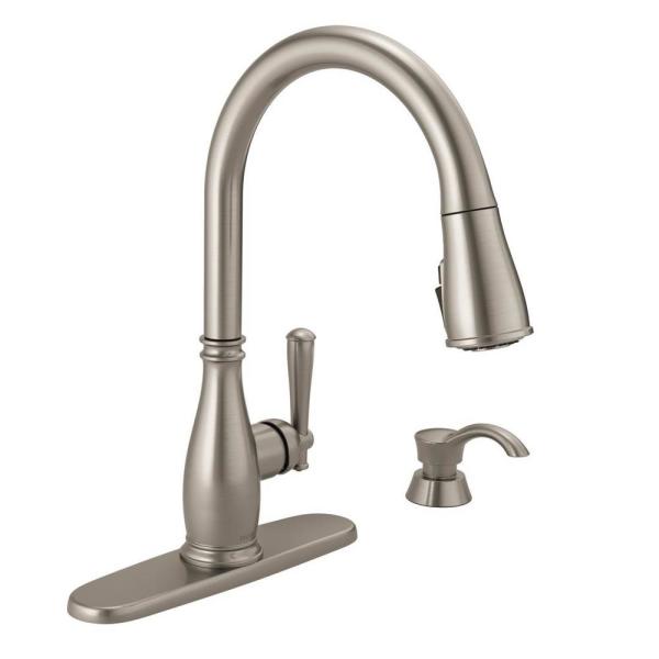 Delta Charmaine Single-Handle Pull-Down Sprayer Kitchen Faucet .