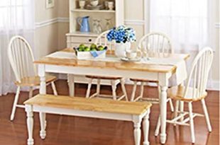 Amazon.com - White Dining Room Set with Bench. This Country Style .
