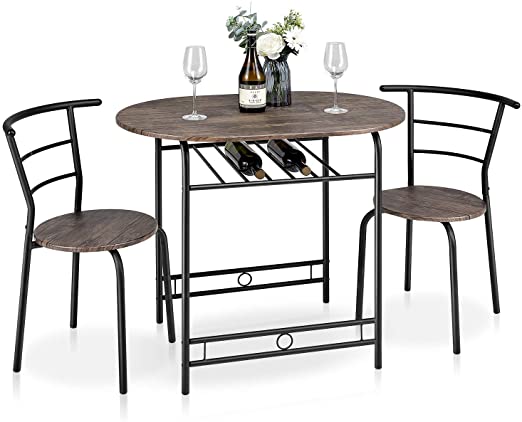 Amazon.com - kealive 3 Piece Compact Dining Bistro Table Set with .