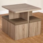 Kitchen Table Set Storage Ottoman Chairs Breakfast Nook Dining .