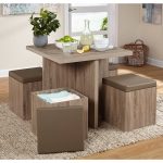 5-Piece Baxter Dining Set with Storage Ottoman, Multiple Colors .