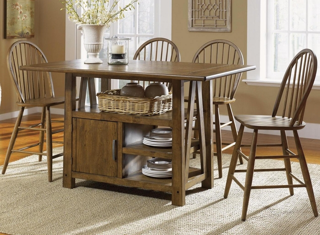 Farmhouse Counter Height Table Set | Casual Dining Table S