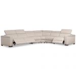 Furniture Nevio 6-Pc. Fabric "L" Shaped Sectional Sofa with 3 .