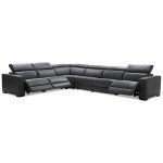 Furniture Nevio 6-pc Leather "L" Shaped Sectional Sofa with 3 .