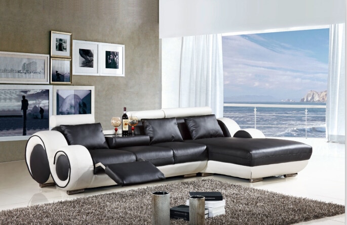 Ultimate Comfort: L-Shaped Sectional Sofa
with Recliner
