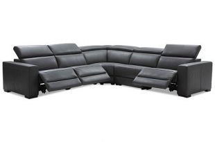 Furniture Nevio 5-pc Leather "L" Shaped Sectional Sofa with 3 .