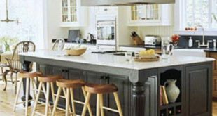 Large Kitchen Island with Seating and Storage | Eclectic kitchen .