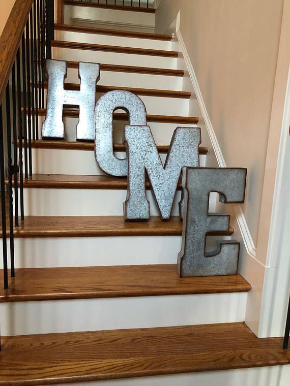 Extra Large Metal Letters/Wall Decor/Galvanized Metal | Metal wall .