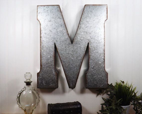 $30 Etsy. Large Metal Letter/ 20 inch Metal Letter/ Wall Decor .