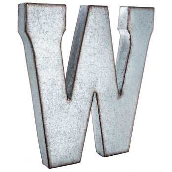 W Large Galvanized Metal Letter | Hobby Lobby | 906412 | Metal .