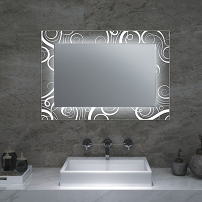 quality luxury wall mounted lighted large rectangular shape .