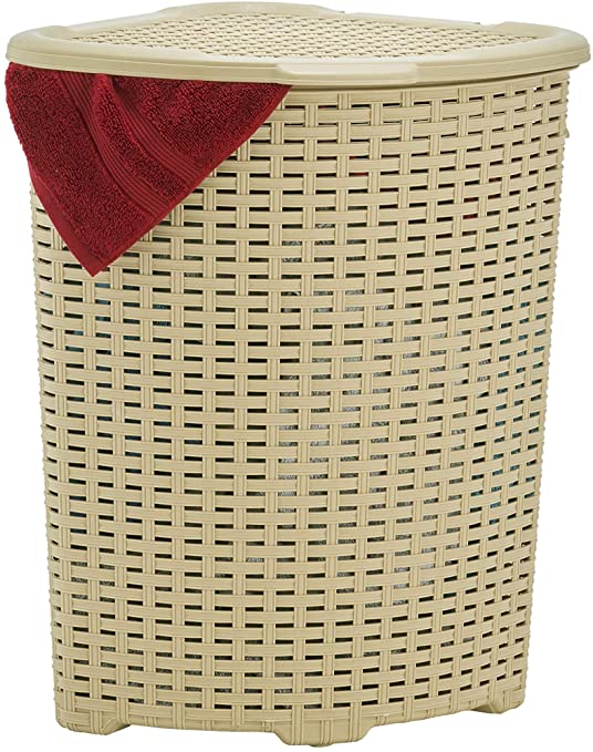 Amazon.com: Superio Corner Laundry Hamper Basket With Lid 50 Liter .