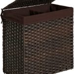 Amazon.com: SONGMICS Handwoven Laundry Basket, Synthetic Rattan .