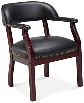 Amazon.com : McKinley Faux Leather Captain's Chair Black .