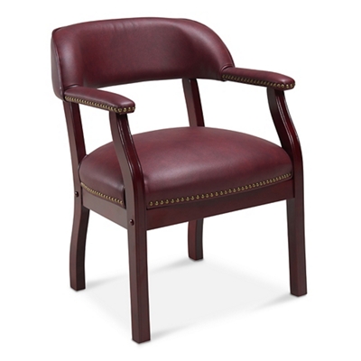 McKinley Faux Leather Captain's Chair by NBF Signature Series .