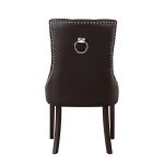 Shop George Leather Dining Chair Tufted Nailhead Trim (Set of 2 .