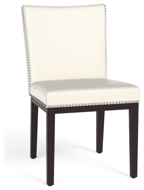 Leather Dining Chair With Nailhead - Transitional - Dining Chairs .