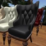 Second Life Marketplace - TM Leather Wingback Chair with Nailhead .