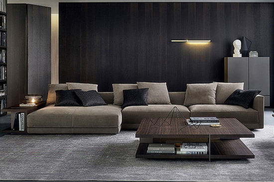 China Living Room Furniture Italy Modern L Shape Sectional Fabric .