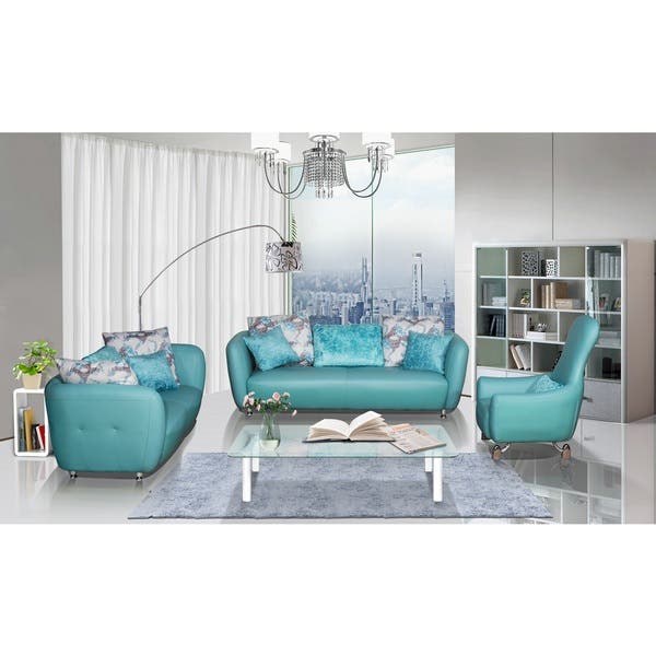 Shop 3-Piece Top Grain Leather Living Room Sofa, Loveseat and .