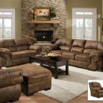 Pinto Tobacco Finish Microfiber Living Room Sofa and Loveseat S