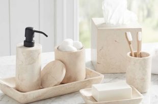 Silas Marble Bathroom Accessories Set | Pottery Ba
