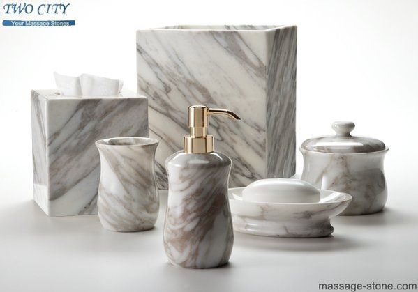 Real essence of beautiful marble bathroom accessories set Marble .
